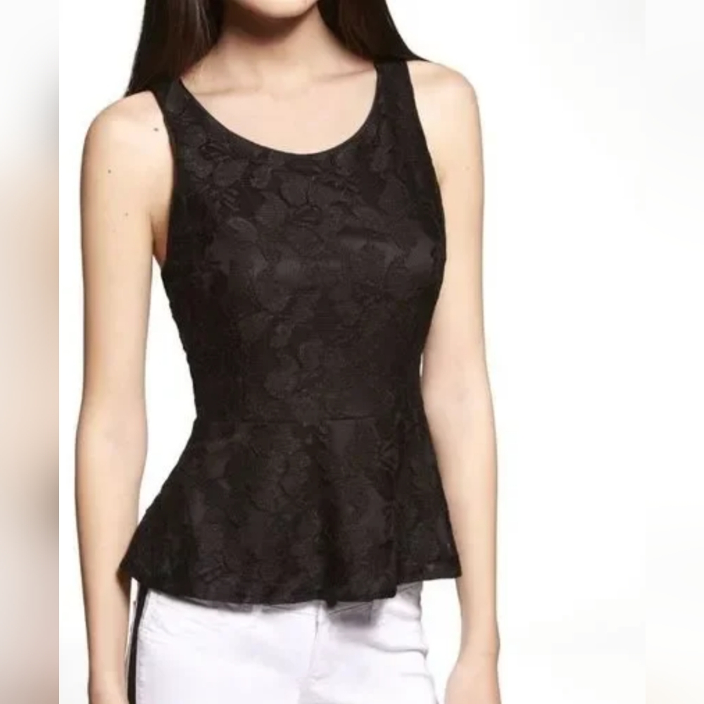 Express Lace Peplum Top